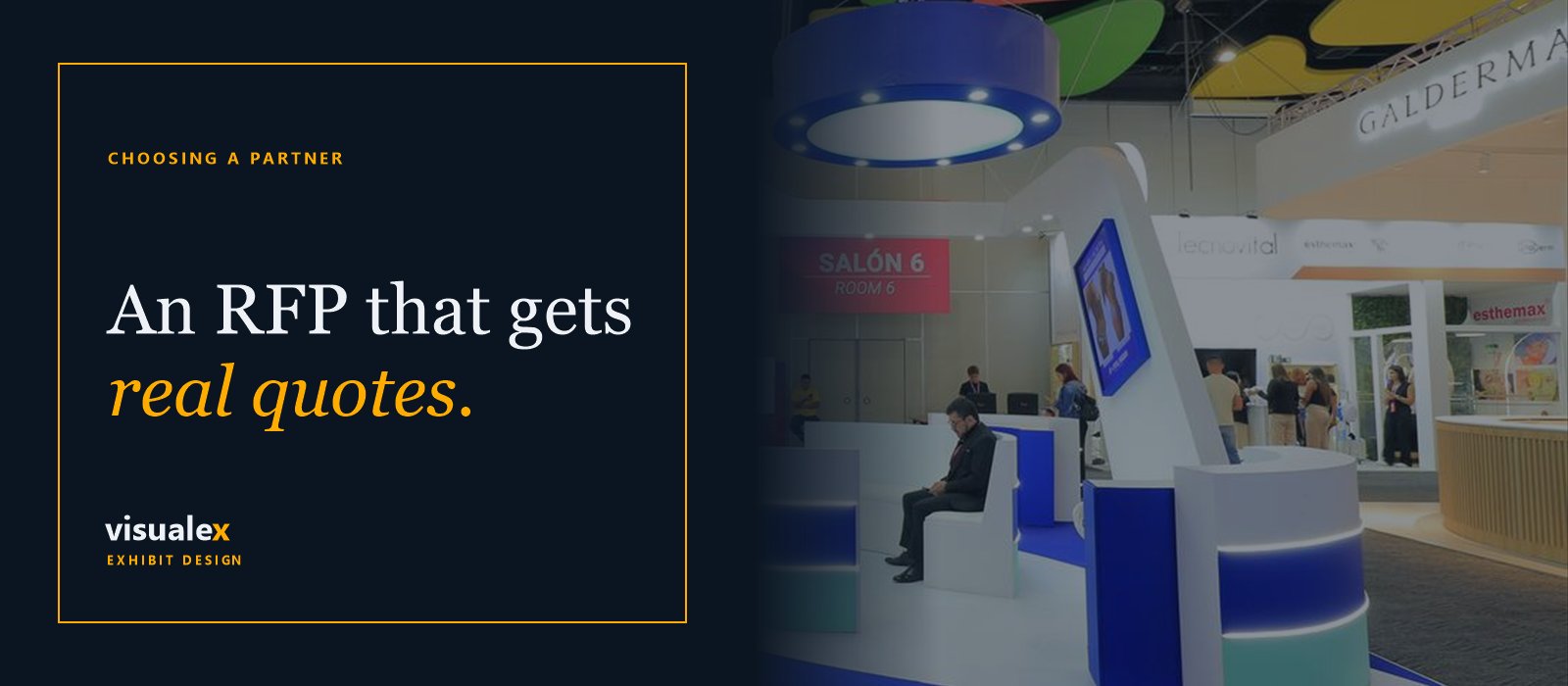 A custom trade show booth built by Visualex, shown at a congress