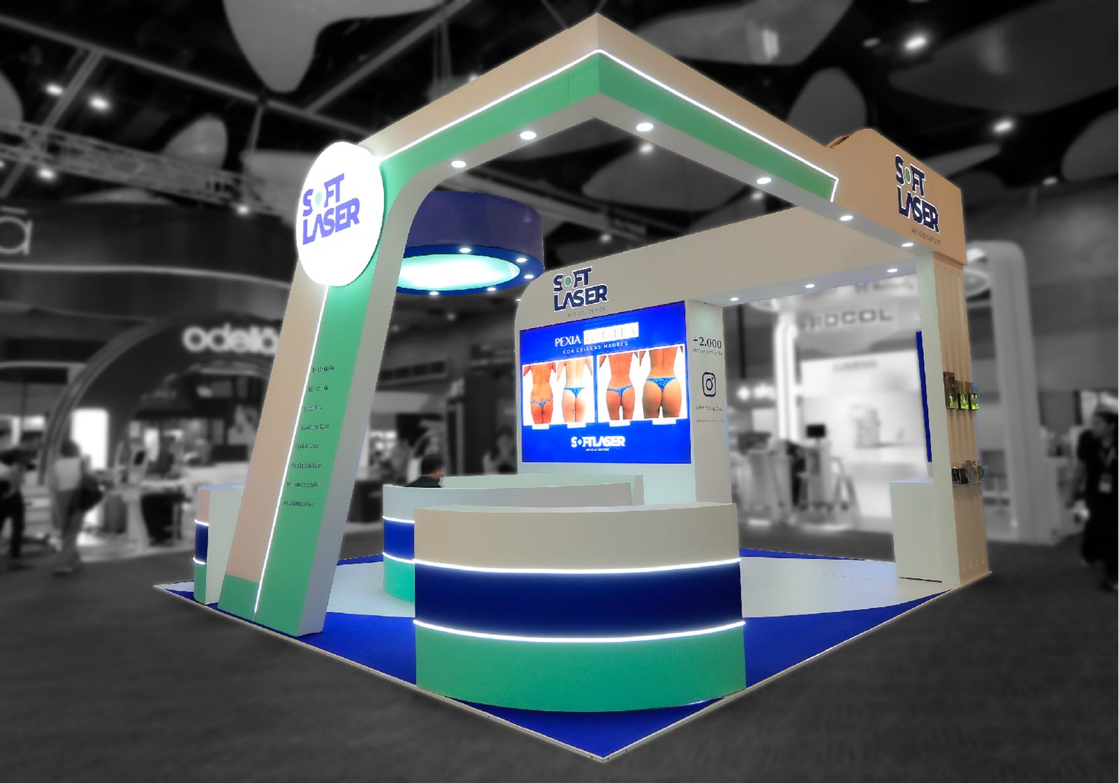 The same booth, built and installed
